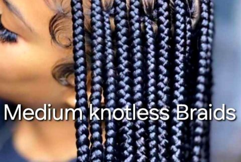 Medium Knotless Braids